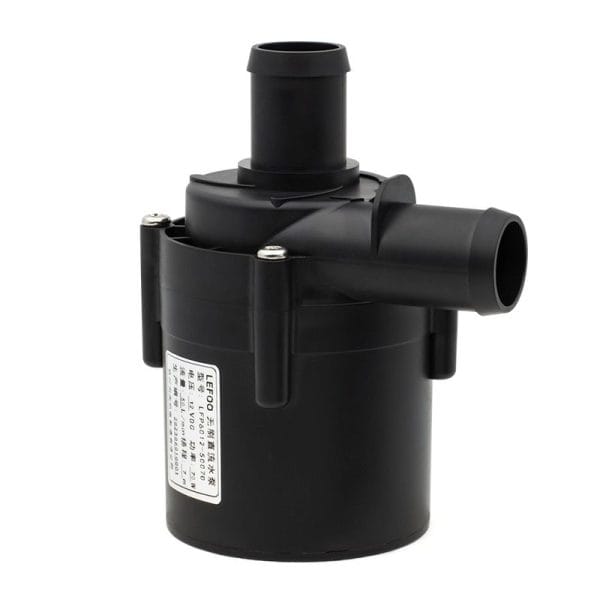 Black plastic water filter pump for efficient filtration systems.