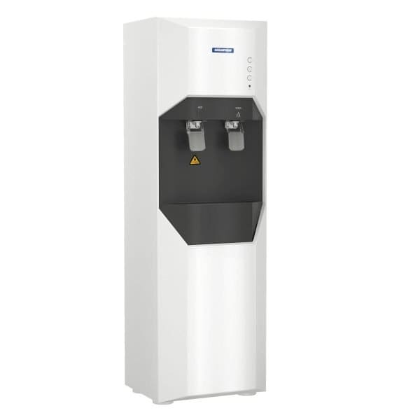 High-efficiency pure water filter station with dual dispense taps for clean drinking water, ideal for offices and commercial spaces for safe hydration.