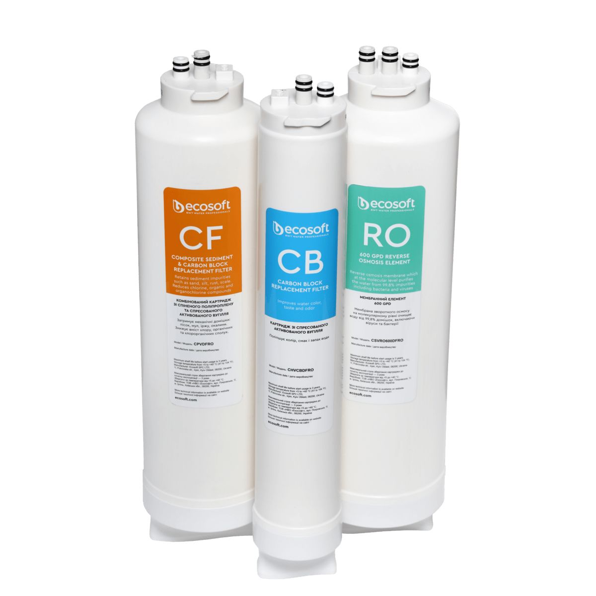Ecosoft filtrų komplektas su membrana skirtas CROSS 90 filtrams - pilt 3