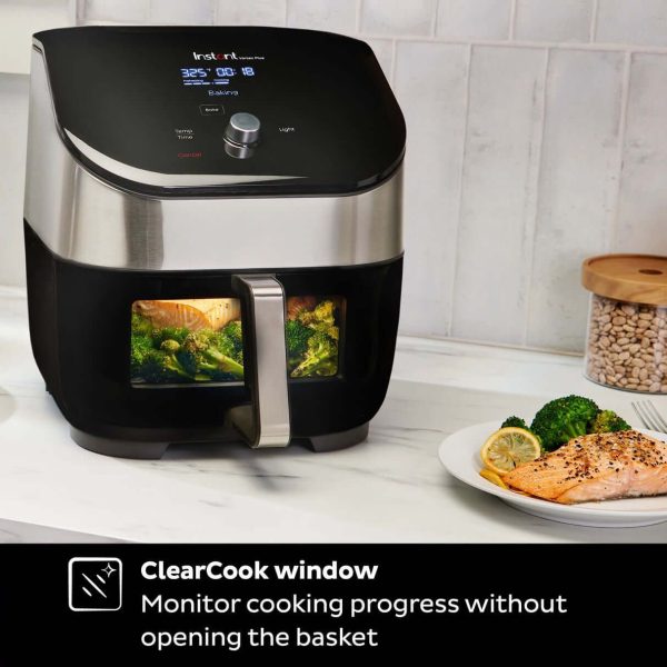 Instant Vortex® Plus nerūdijančio plieno oro gruzdintuvė su ClearCook ir OdorErase (5,7L) 6-in-1 - Image 2