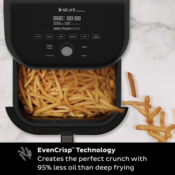 Instant Vortex® Plus nerūdijančio plieno oro gruzdintuvė su ClearCook ir OdorErase (5,7L) 6-in-1 - Image 4