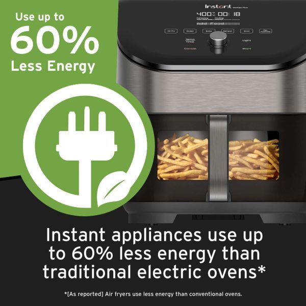 Instant Vortex® Plus nerūdijančio plieno oro gruzdintuvė su ClearCook ir OdorErase (5,7L) 6-in-1 - Image 7