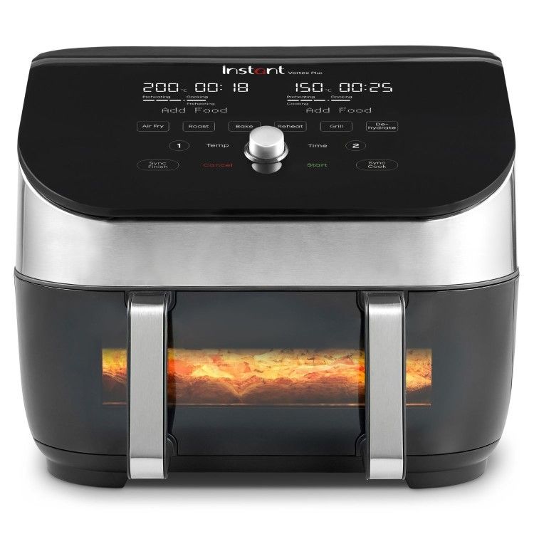 Instant Vortex Plus VersaZone 8.5L oro gruzdintuvė su ClearCook – nerūdijantis plienas - Image 2