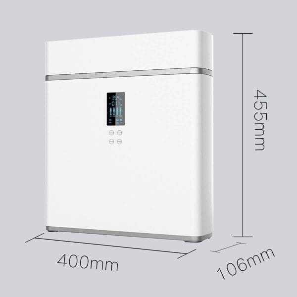 Air purifier with digital display, compact design, and adjustable settings for clean indoor air, ideal for homes and offices.