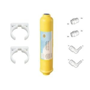 High-quality water filter housing with quick-connect fittings, suitable for residential and commercial filtration systems, ensuring clean, safe drinking water.