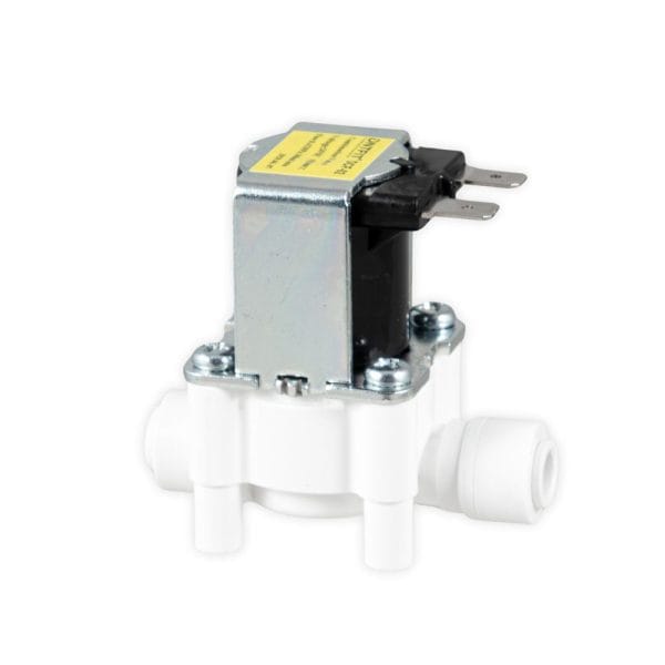 Solenoid valve for water filtration system in plumbing applications.