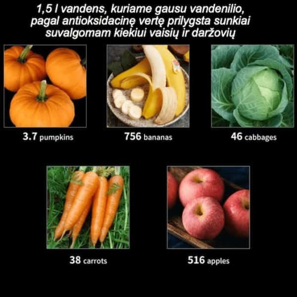 Pumpkins, bananas, cabbages, carrots, apples, healthy vegetables, antioxidant-rich foods.