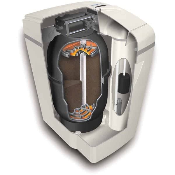 High-efficiency water filter system with internal components, designed for clean and safe water filtration in modern household appliances.